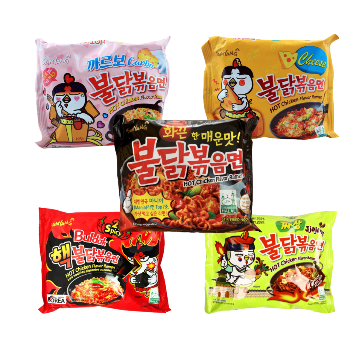 Samyang 5 Different Flavors - ANAAN