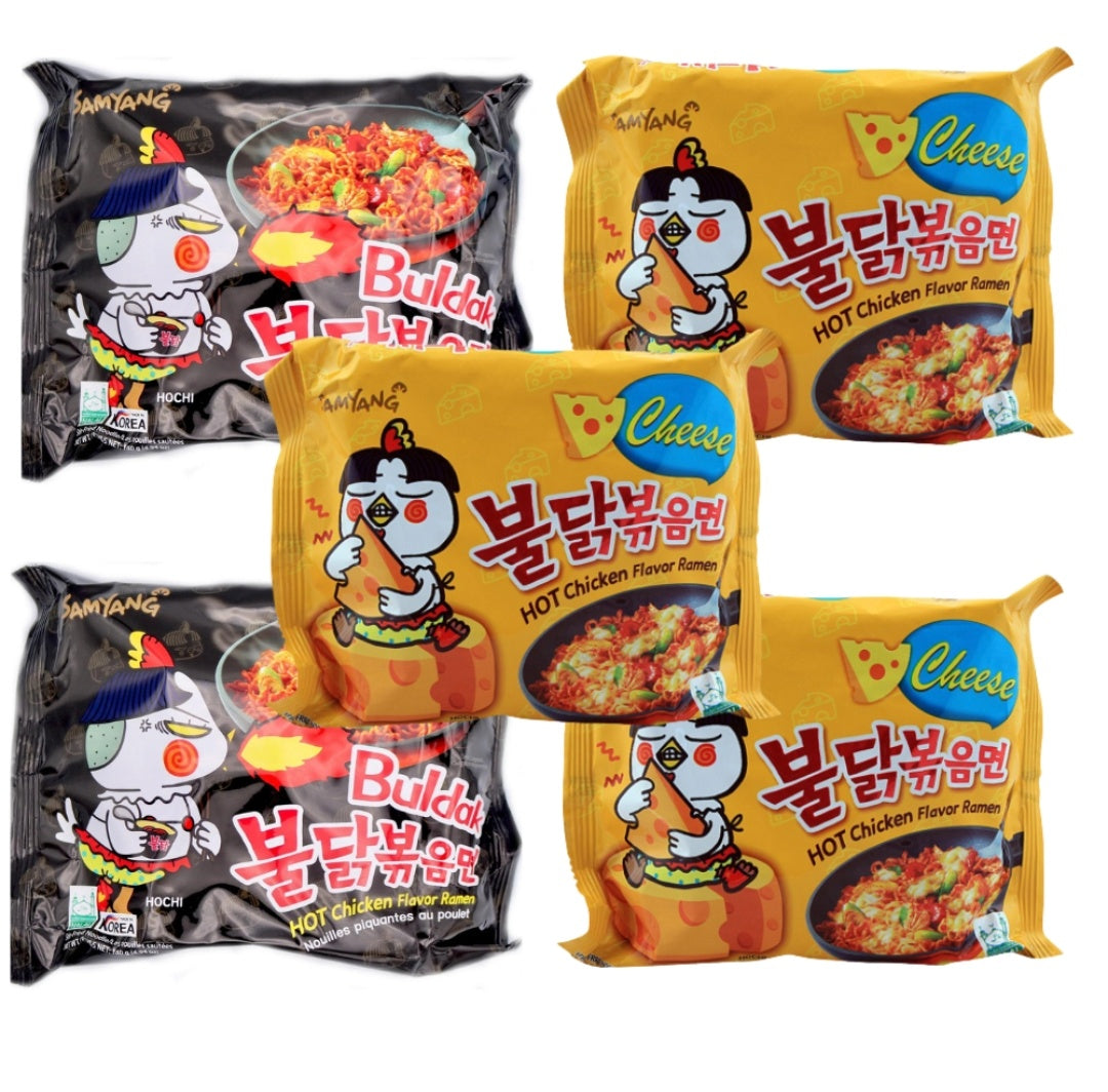 Samyang Deal ( 3 cheese + 2 hot chicken) - ANAAN