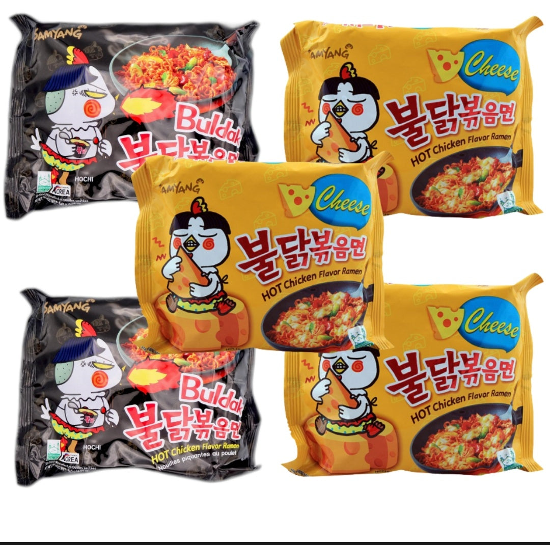 Samyang Deal ( 3 cheese + 2 hot chicken) - ANAAN