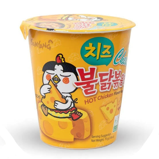 Samyang Combo Cup Noodles Kimchi+ Yellow Cheese+ Pink Carbonara (Pack of 3) Korean Noodles