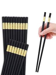 1 Pair Fiber Chopsticks with Golden Design - ANAAN